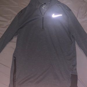 Large, Grey, Nike Running Quarter-zip Pullover